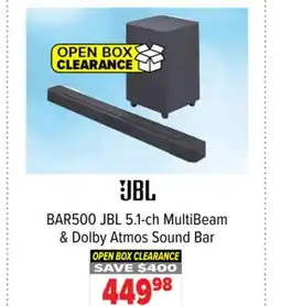 2001 Audio Video BAR500 JBL 5.1-ch MultiBeam & Dolby Atmos Sound Bar offer