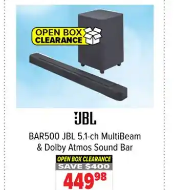 2001 Audio Video BAR500 JBL 5.1-ch MultiBeam & Dolby Atmos Sound Bar offer