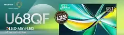 2001 Audio Video 55U68QF HISENSE U68QF 55 QLED MINI-LED offer