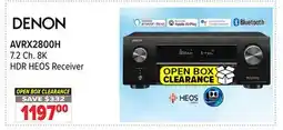 2001 Audio Video AVRX2800H 7.2 Ch. 8K HDR HEOS Receiver offer