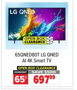 2001 Audio Video 65QNED80T LG 65 QNED AI 4K Smart TV offer
