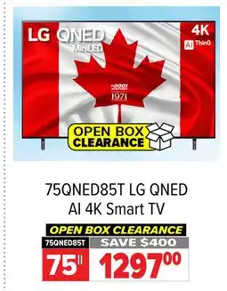 2001 Audio Video 75QNED85T LG QNED AI 4K Smart TV offer