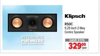 2001 Audio Video R50C 5.25 Inch 2-Way Centre Speaker offer