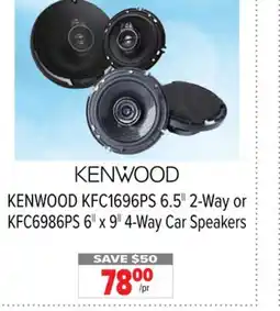 2001 Audio Video KFC1696PS KENWOOD 6.5 2-Way or KFC6986PS 6 x 9 4-Way Car Speakers offer