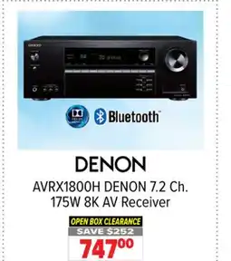 2001 Audio Video AVRX1800H DENON 7.2 Ch. 175W 8K AV Receiver offer