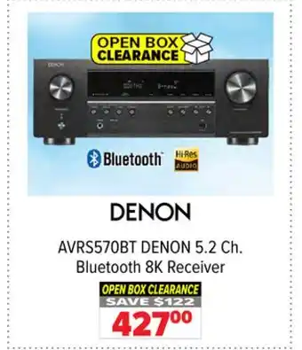 2001 Audio Video AVRS570BT DENON 5.2 Ch. Bluetooth 8K Receiver offer