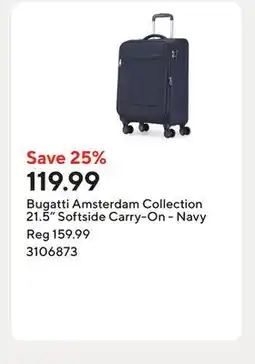 Staples Bugatti Amsterdam Collection 21.5 Softside Carry-On - Navy offer