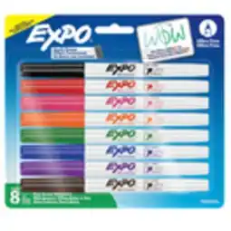 Staples Expo Dry Erase Markers, Ultrafine Assorted, 8pk offer