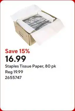 Staples Staples Tissue Paper, 80 pk offer
