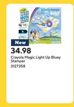 Staples Crayola Magic Light Up Bluey Stamper offer