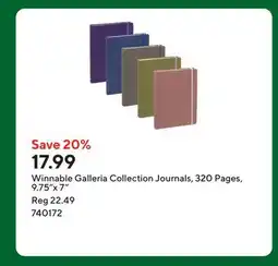 Staples Winnable Galleria Collection Journals, 320 Pages, 9.75x 7 offer
