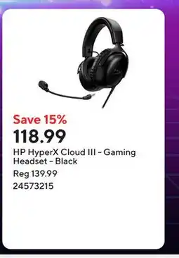 Staples HP HyperX Cloud III - Gaming Headset - Black offer