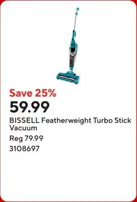 Staples BISSELL Featherweight Turbo Stick Vacuum offer