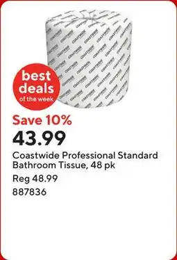 Staples Coastwide Professional Standard Bathroom Tissue, 48 pk offer
