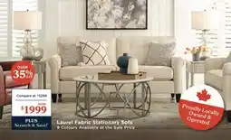 La Z Boy Laurel Fabric Stationary Sofa offer