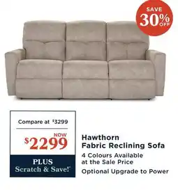 La Z Boy Hawthorn Fabric Reclining Sofa offer