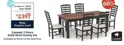 La Z Boy Canadel 7-Piece Solid Birch Dining Set offer
