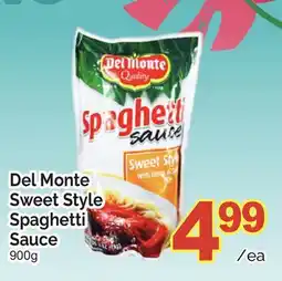 T&T Supermarket DEL MONTE SWEET STYLE SPAGHETTI SAUCE, 900G offer