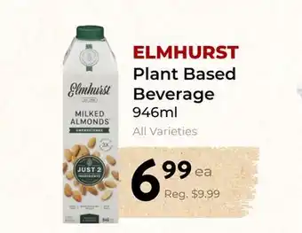 Marche Leo's ELMHURST Plant Based Beverage offer