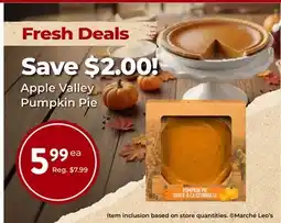 Marche Leo's Apple Valley Pumpkin Pie offer