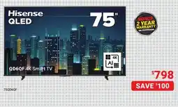 Visions Electronics Hisense QLED 75 QD6QF 4K Smart TV offer