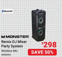 Visions Electronics Monster Remix 300 Watts DJ Mixer Party System with Bluetooth and Wireless Mic offer