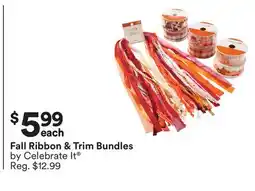 Michaels Fall ribbon & Trim Bundles by Celebrate It offer