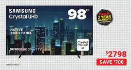 Visions Electronics Samsung 98 DU9000 4K Smart TV offer