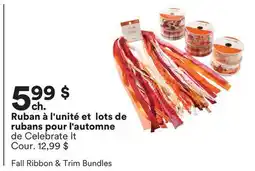Michaels Ruban à l'unité et lots de rubans pour l'automne de Celebrate It offer