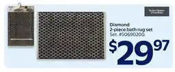 Walmart Diamond 2-piece bath rug set offer