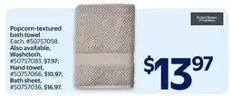 Walmart Popcorn-textured bath towel offer