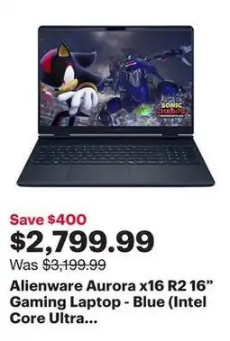 Best Buy Alienware Aurora x16 R2 16 Gaming Laptop - Blue (Intel Core Ultra 9 275HX/32GB RAM/2TB SSD/RTX 5070) offer