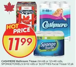 Sobeys Cashmere bathroom tissue and spongetowels offer