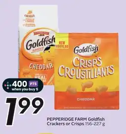 Sobeys Pepperidge farm goldfish crackers or crisps offer