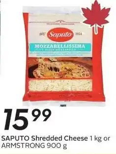 Sobeys Saputo shredded cheese or armstrong offer