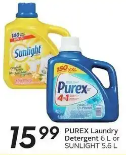 Sobeys Purex laundry detergent or sunlight offer