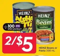 Sobeys Heinz beans or pasta offer