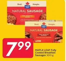 Sobeys Maple leaf fully cooked breakfast sausages offer