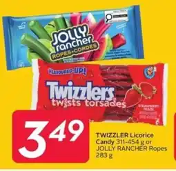 Sobeys Twizzler licorice candy or jolly rancher ropes offer