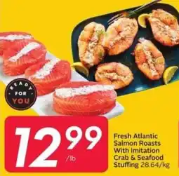 Sobeys Fresh Atlantic Salmon Roasts With Imitation Crab & Seafood Stuffing offer