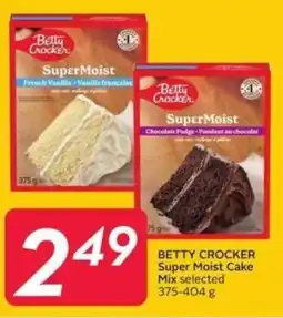 Sobeys Betty crocker super moist cake mix selected offer