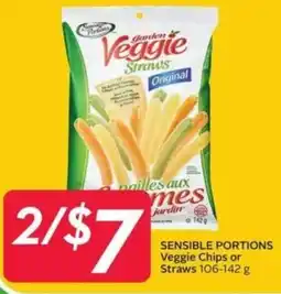 Sobeys SENSIBLE PORTIONS Veggie Chips or Straws offer