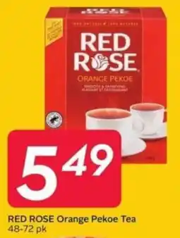 Sobeys Red rose orange pekoe tea offer