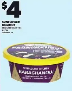 Loblaws Sunflower hummus offer