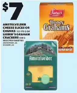 Loblaws Amstelvelder cheese slices or chunks or lieber's graham crackers offer