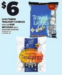 Loblaws Aish tamid tealight candles offer