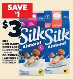 Loblaws Silk non-dairy beverages offer