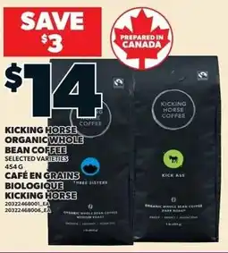 Loblaws Kicking horse organic whole bean coffee offer