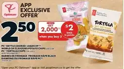 Loblaws PC kettle cooked loads of world of flavours potato chips offer