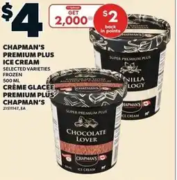 Loblaws Chapman's premium plus ice cream offer